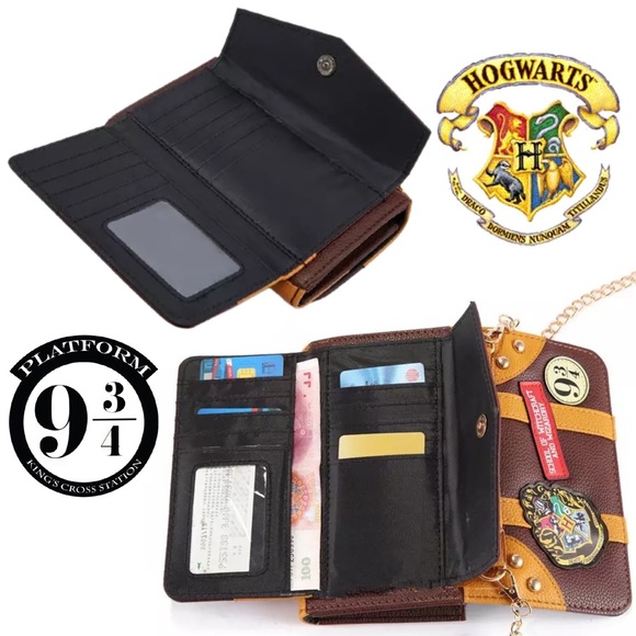 Harry Potter Hogwarts School Trunk Clutch Handbag Crossbody - Picture 4 of 16